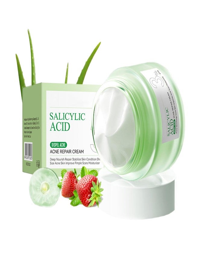 Grospe Salicylic Acid Repair Cream,Salicylic Acid Face Moisturizer,Pore Shrinkage Acne Skin Improves Acine Scars Motsturizing,Suitable for Oily, Acne Prone Skin 50g - Image 1