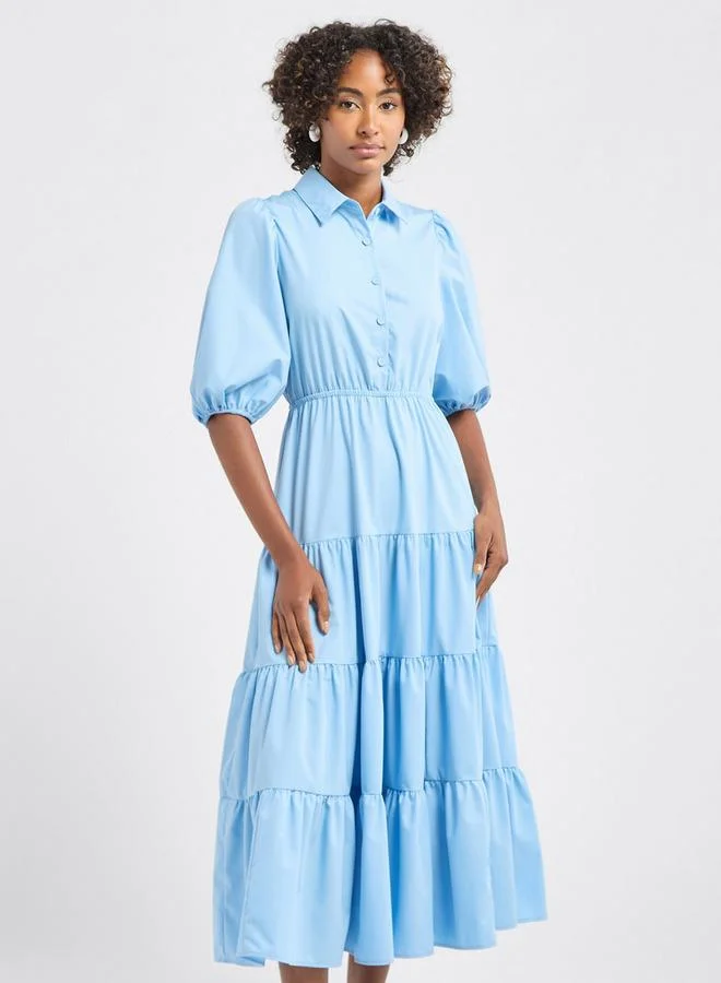 Splash FAV Tiered Cotton Midi Dress