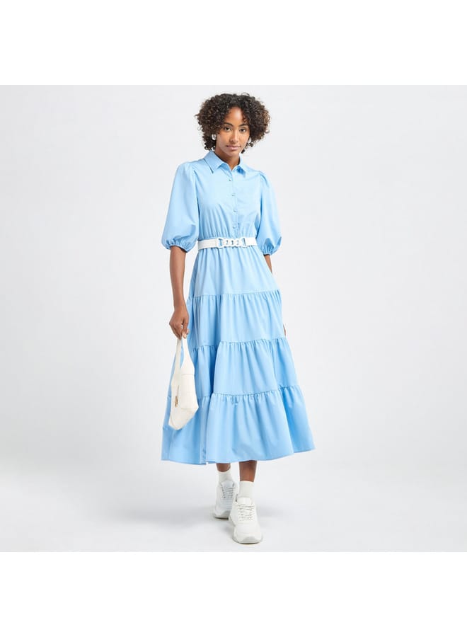 Splash FAV Tiered Cotton Midi Dress  - Image 2
