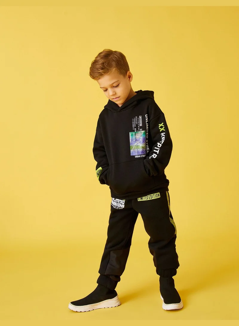 KOTON Color Block Printed Sweatpants