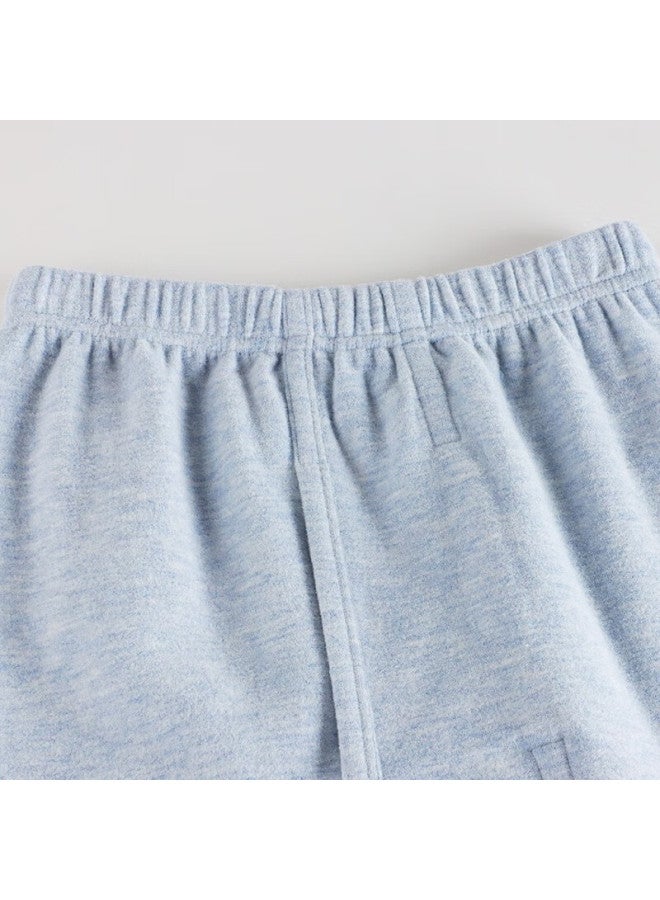 Threegun Kids Momo Warm Fleece Boys Girls Light Blue High Neck Long Sleeve Long Pants Underwear Set Size 120 - Image 3