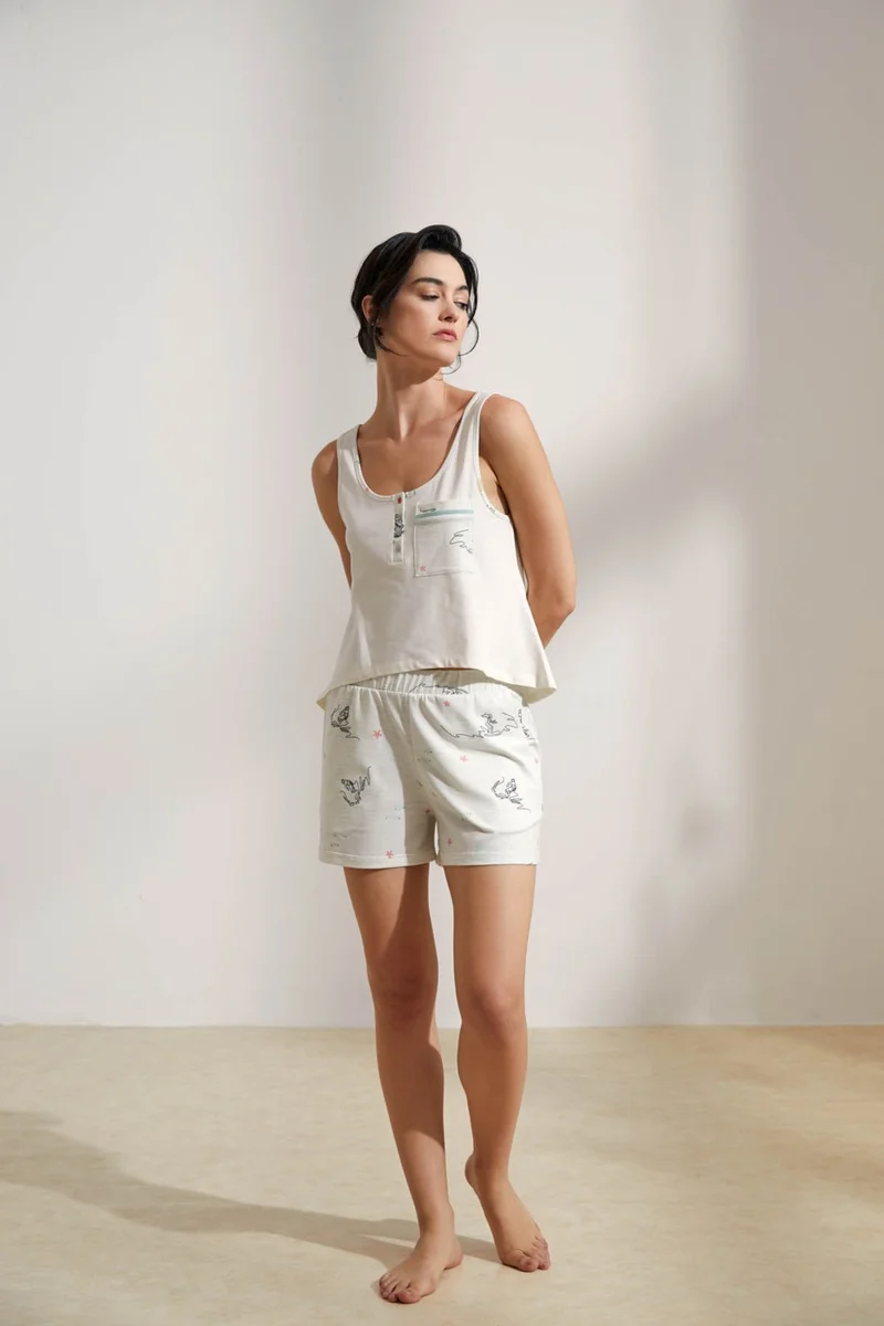 Hays Women's Cotton Plaid Tank Top and Shorts Pajama Set