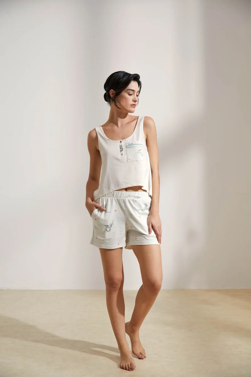Hays Women's Cotton Plaid Tank Top and Shorts Pajama Set