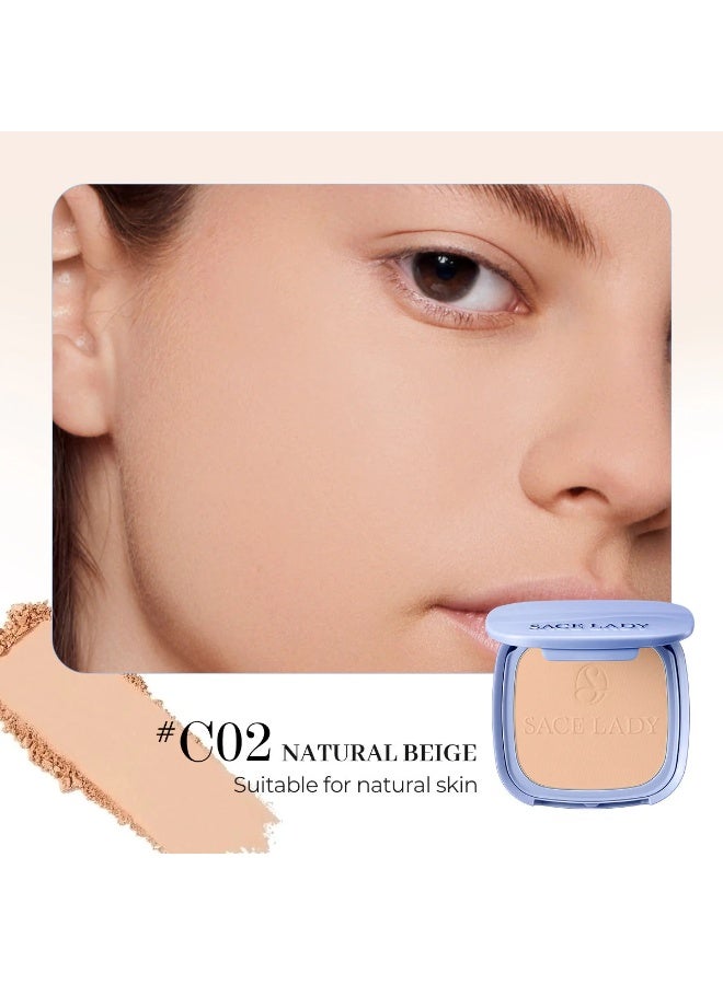SACE LADY Pearl Face Powder SPF30 PA+++ – 02 Natural Beige – Oil Control, Waterproof Soft-Matte Setting Powder - Image 1
