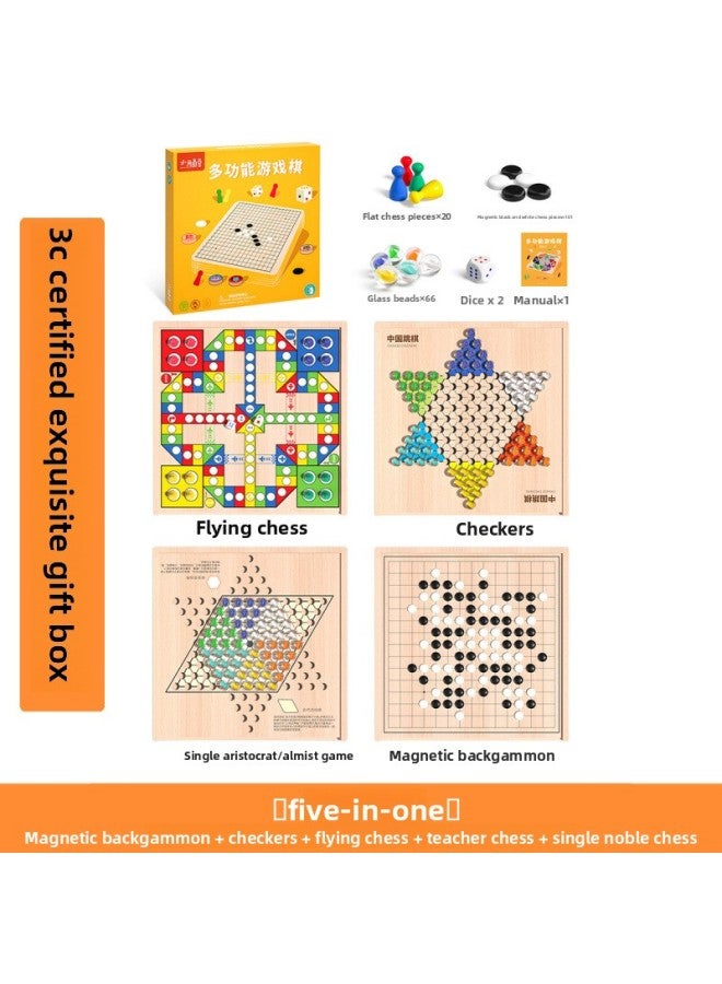 Flying Chess, Checkers, Backgammon, Kidsren's Educational Toys, Primary School Students' Chess Board Games, Multifunctional Version In One
