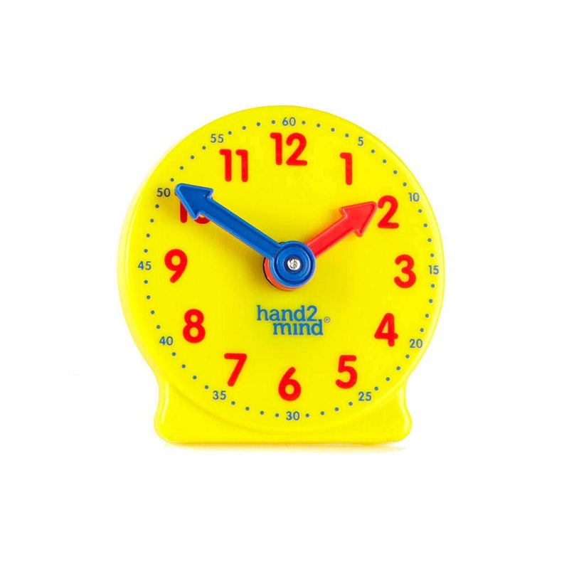 hand2mind Hand2mind Mini Geared Clock for Teaching and Learning to Tell Time Analog Learning Clock for Kids and Classrooms Set of 12