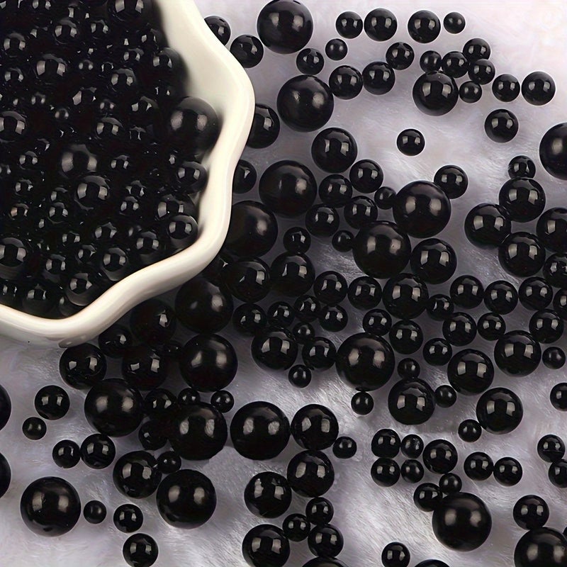 4mm 350pcs Black Acrylic Solid Round Beads For Bracelet Necklace Beading Craft Jewelry Making Supplies Easy And Practical - Image 1