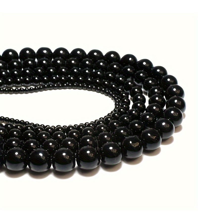 4mm 350pcs Black Acrylic Solid Round Beads For Bracelet Necklace Beading Craft Jewelry Making Supplies Easy And Practical - Image 4