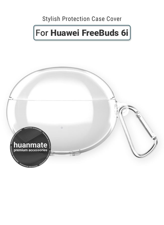 huanmate Huawei FreeBuds 6i Silicone Case Cover - Clear - Made with Soft Silicone, Lightweight & Durable - Stylish Design, Accurate Cut-outs, Easy Installation & Removal  - Image 1