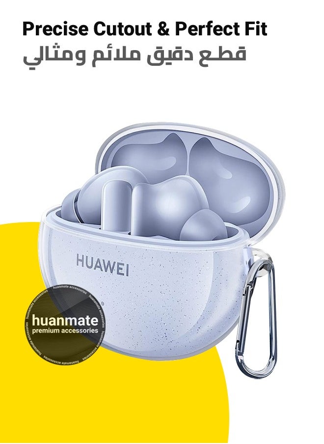 huanmate Huawei FreeBuds 6i Silicone Case Cover - Clear - Made with Soft Silicone, Lightweight & Durable - Stylish Design, Accurate Cut-outs, Easy Installation & Removal  - Image 2