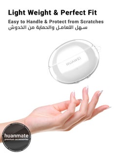 huanmate Huawei FreeBuds 6i Silicone Case Cover - Clear - Made with Soft Silicone, Lightweight & Durable - Stylish Design, Accurate Cut-outs, Easy Installation & Removal  - Image 3