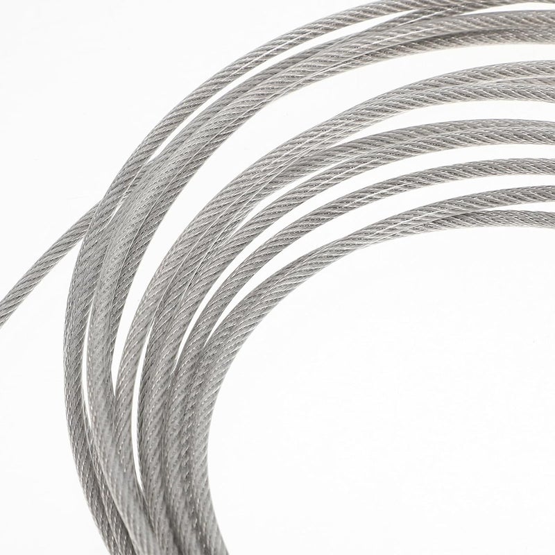 3mm PVC Coated Stainless Steel Wire Rope Kit 6m Turnbuckle for Outdoor Garden Fence, Curtain Cable, and Clothesline Use - Image 3