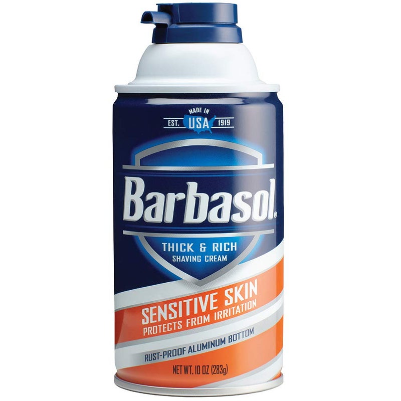 Barbasol Sensitive Skin Thick and Rich Shaving Cream for Men, 10 oz., Pack of 6 - Image 2