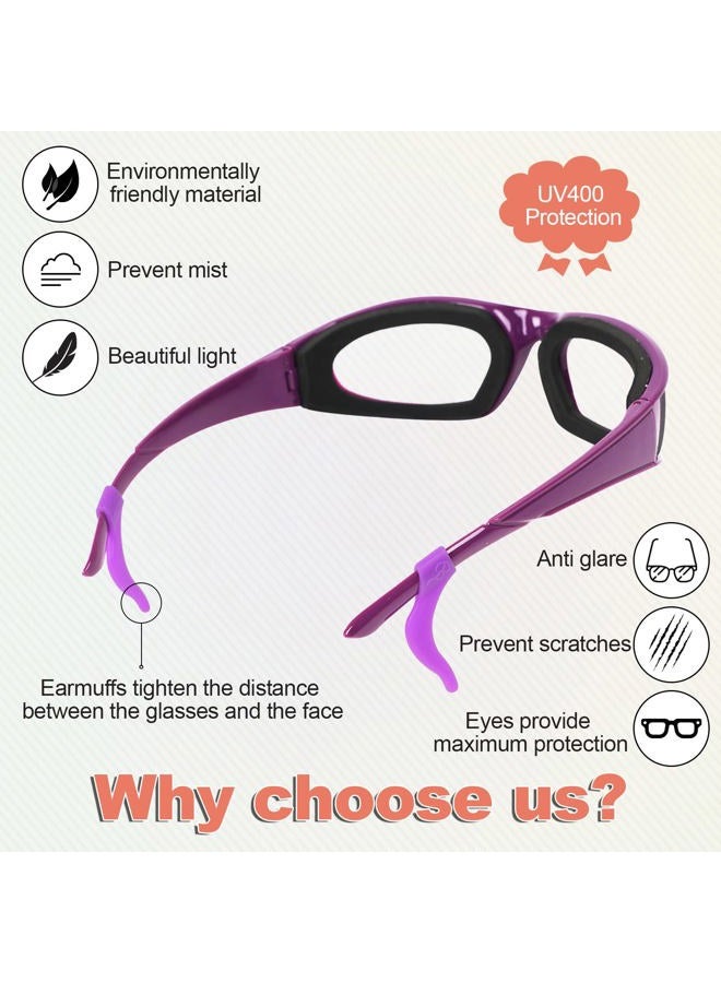 shenghang Onion Goggles Tear Free Saftey Glasses for Kitchen。Anti-tear, Dustproof, Anti-fog, Windproof。 (Purple) - Image 4