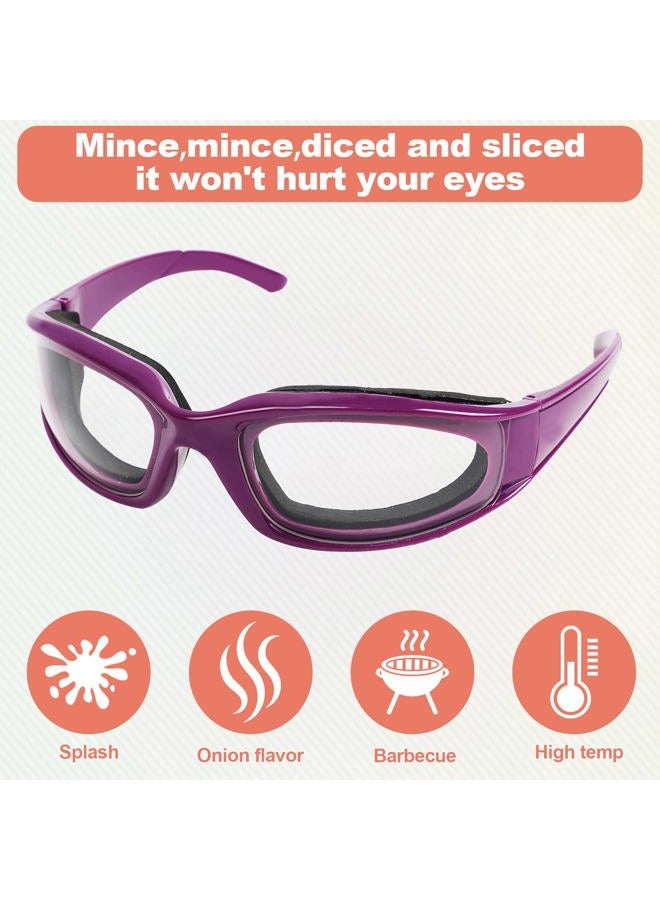shenghang Onion Goggles Tear Free Saftey Glasses for Kitchen。Anti-tear, Dustproof, Anti-fog, Windproof。 (Purple) - Image 5