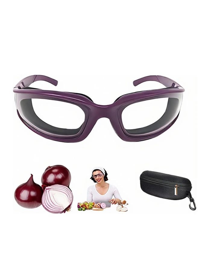 shenghang Onion Goggles Tear Free Saftey Glasses for Kitchen。Anti-tear, Dustproof, Anti-fog, Windproof。 (Purple) - Image 1