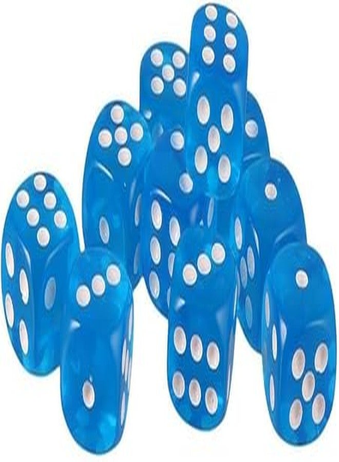 ISHARAA Six Sided 16mm Multicolour Transparent Nevy Blue & SkyBlue Colour Combination Dice for Ludo, Maths Learning, Entertainment, Parties (2 Colour Combo Dice Set) Pack of 12pcs - Image 3