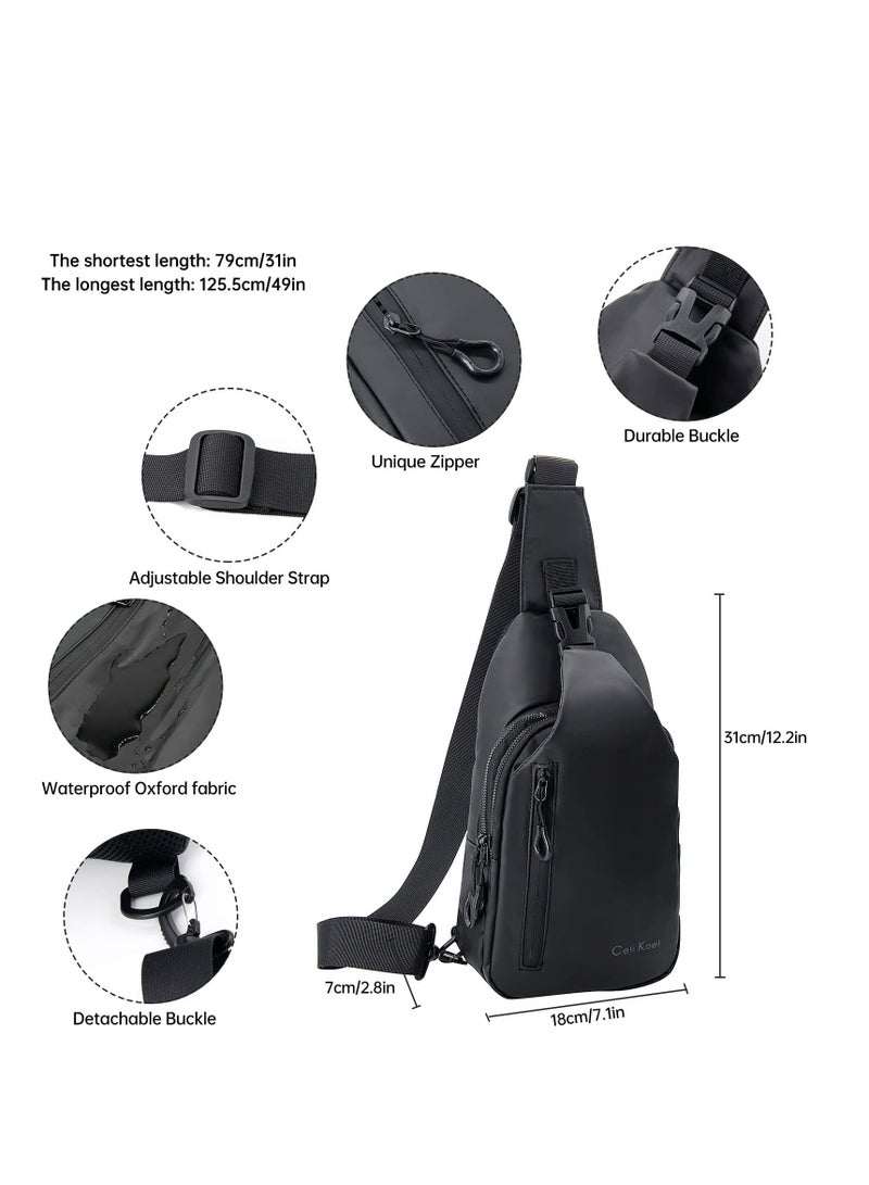 SYOSI Lightweight Sling Backpack – Unisex Chest bag Crossbody Backpack with USB Port, One Strap Sling Shoulder Bag Travel Sports Gym day pack Backpack - Image 5