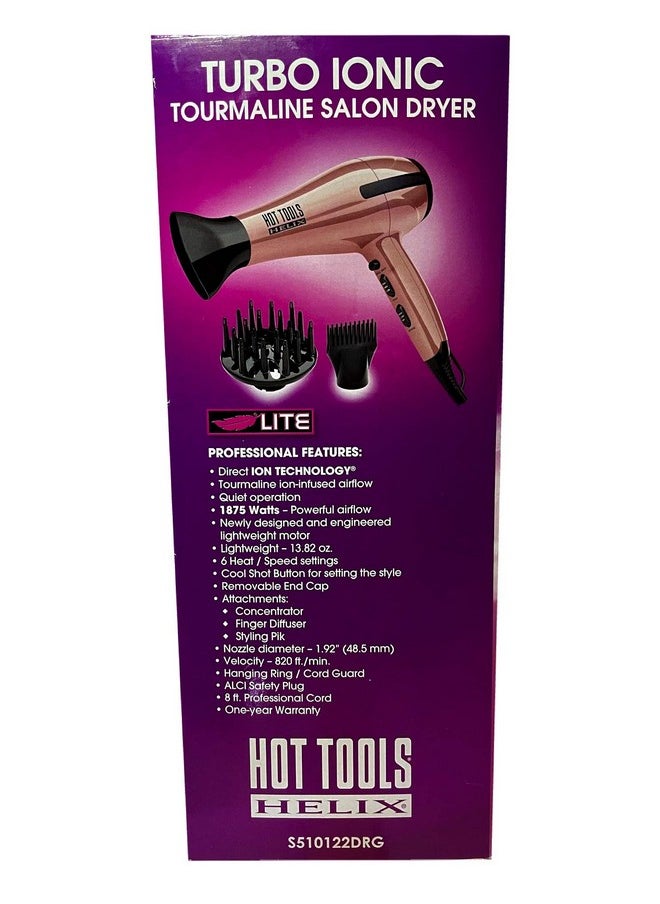 Helix Turbo Ionic Tourmaline Salon Dryer Lite
