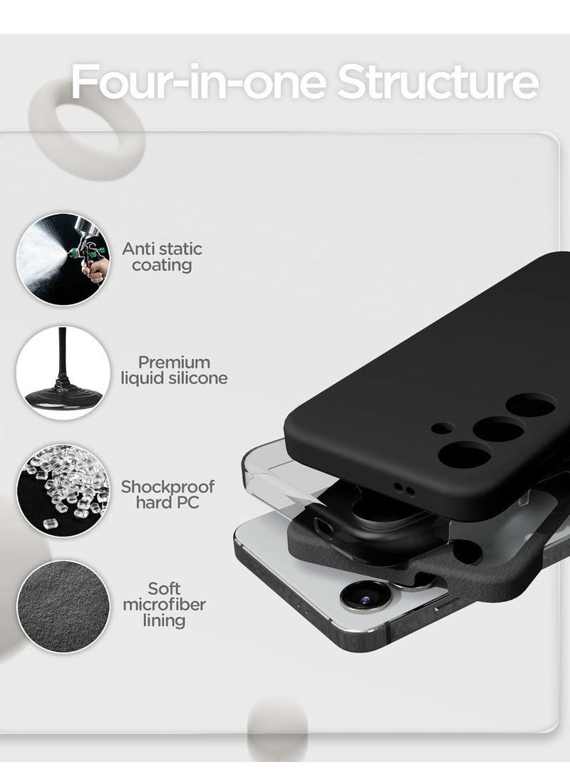 BORTONY Samsung S25 Plus Case Liquid Silicone Case with Galaxy S25 Plus Screen Protector Slim Fit Camera Protection Shockproof Phone Case Cover for Galaxy S25 Plus 6.7 inch - Image 5