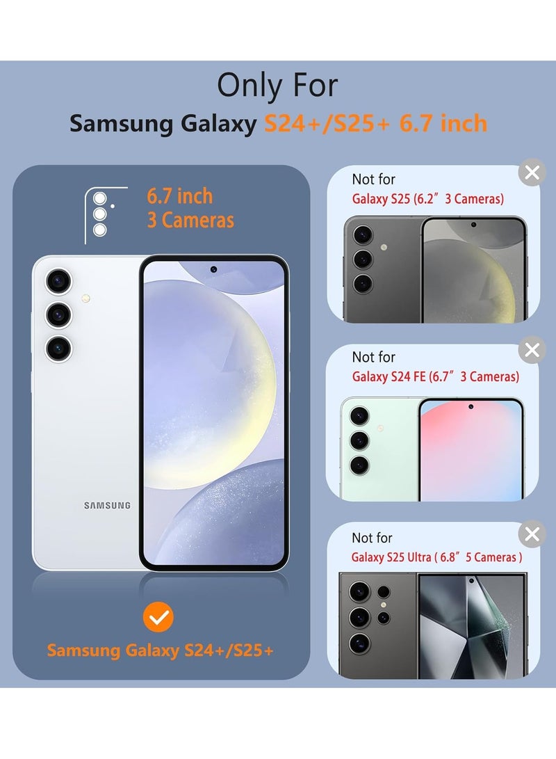 BORTONY Samsung S25 Plus Case Liquid Silicone Case with Galaxy S25 Plus Screen Protector Slim Fit Camera Protection Shockproof Phone Case Cover for Galaxy S25 Plus 6.7 inch - Image 2