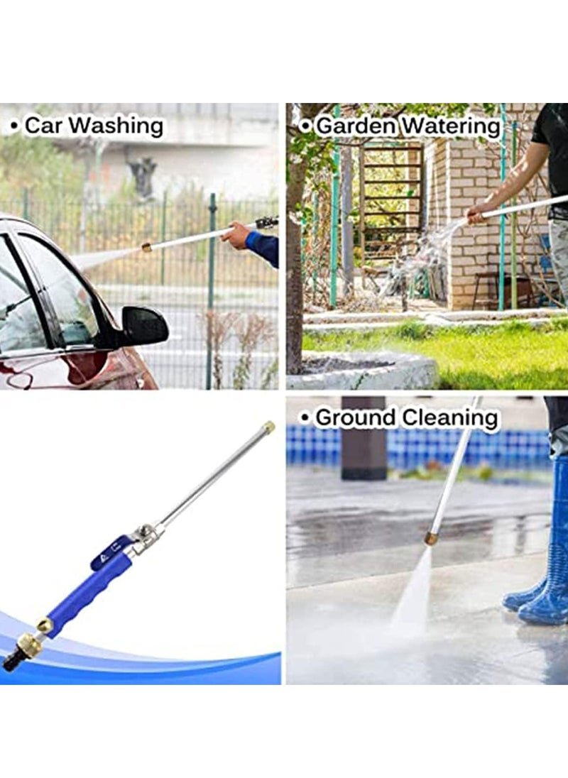 SYOSI - High Pressure Washer Wand Power Washer Portable Wand Power Water Spray Tool Heavy Duty Metal Sprayer Universal 2 Hose Nozzle Foam Tube Car Washing for Garden - Image 1