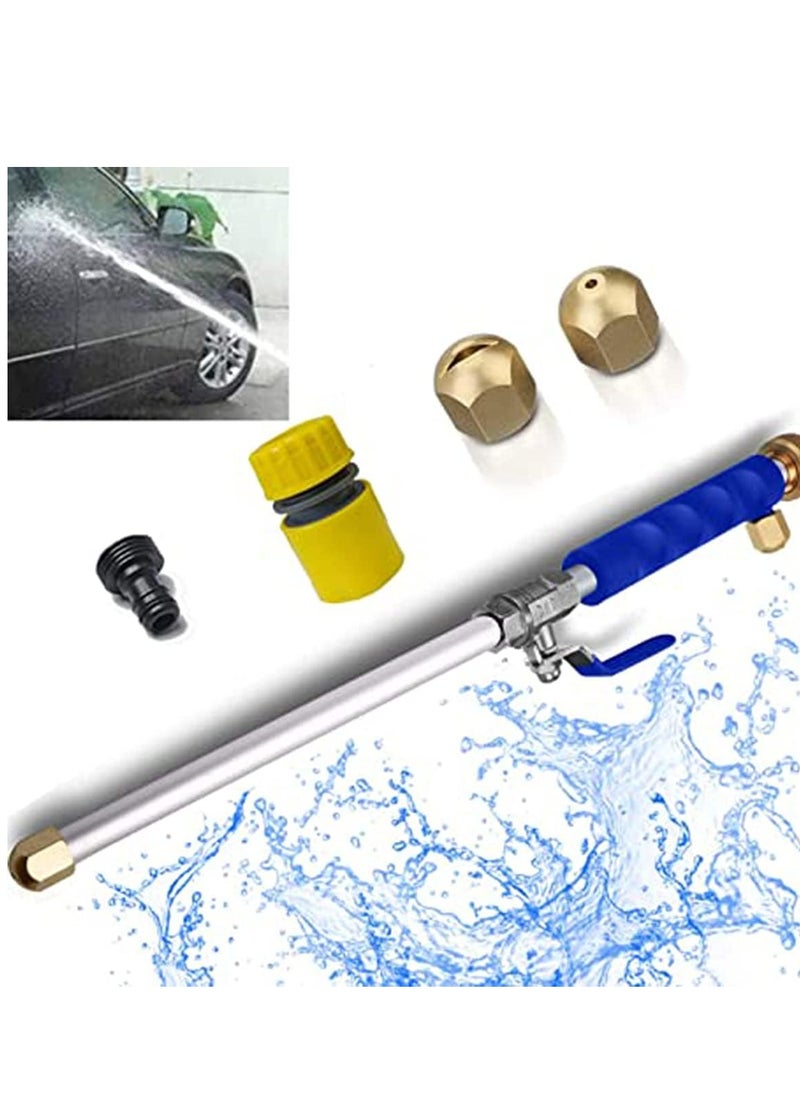SYOSI - High Pressure Washer Wand Power Washer Portable Wand Power Water Spray Tool Heavy Duty Metal Sprayer Universal 2 Hose Nozzle Foam Tube Car Washing for Garden - Image 1