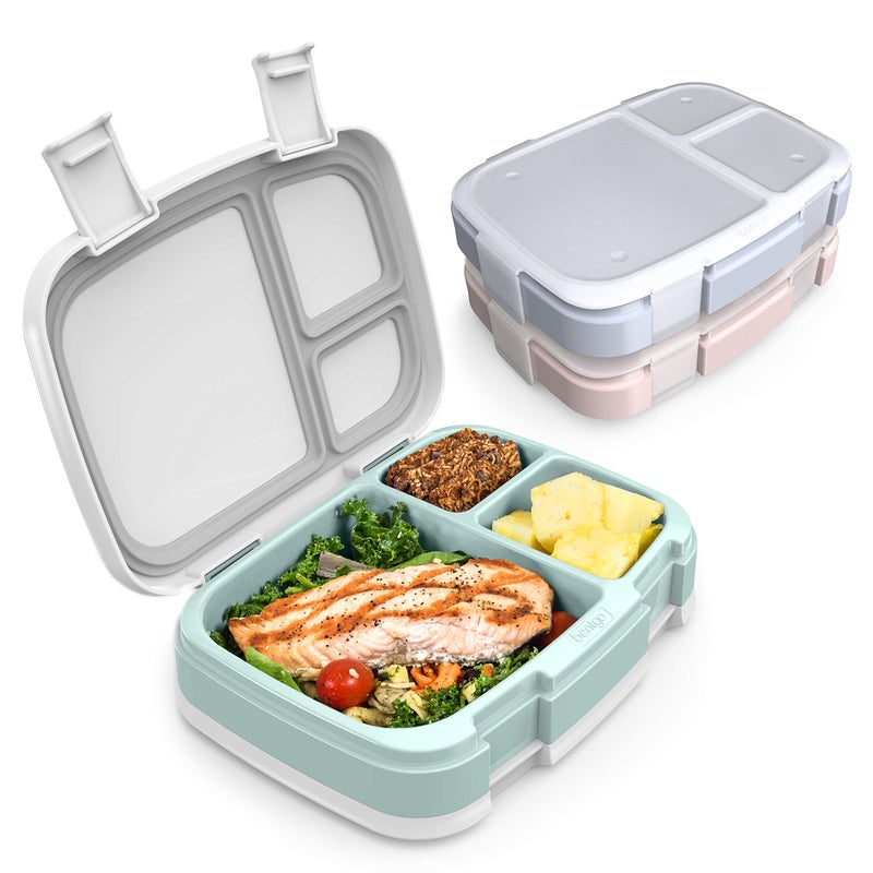 Bentgo Fresh 3-Pack Meal Prep Lunch Box Set - Reusable 3-Compartment Containers for meal Prepping, Healthy Eating On-the-Go, and Balanced Portion-Control - BPA-Free, Microwave & Dishwasher Safe - Image 1
