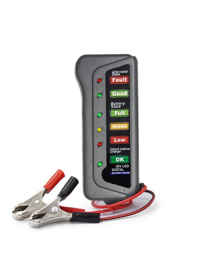 Generic 12V Car Battery Tester Digital Alternator 6 Led Light Diagnostic Tool  - Image 3