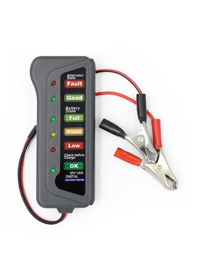 Generic 12V Car Battery Tester Digital Alternator 6 Led Light Diagnostic Tool  - Image 2