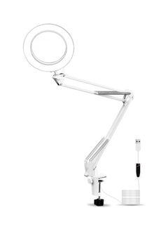 NIBEMINENT Glass Desk Magnifier White 