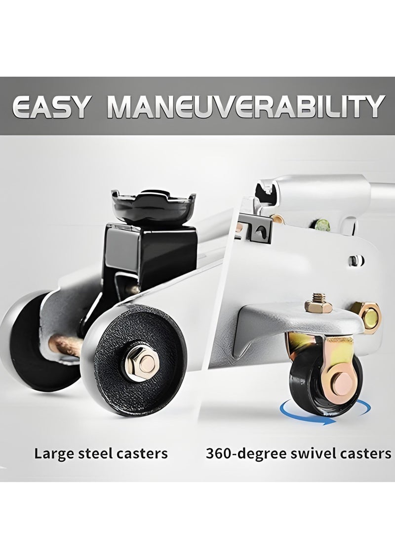 Hydraulic floor car jack with a capacity of 3 tons, equipped with a bag for easy carrying and storage