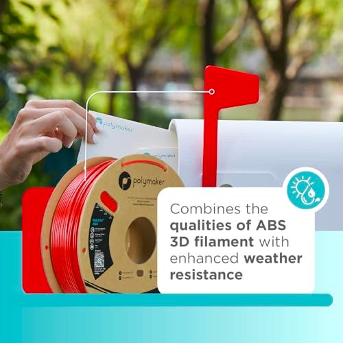 Polymaker ASA Filament 1.75mm Red, 1kg ASA 3D Printing Filament, Heat & Weather Resistant - ASA 3D Printer Filament Perfect for Printing Outdoor Functional Parts - Image 2