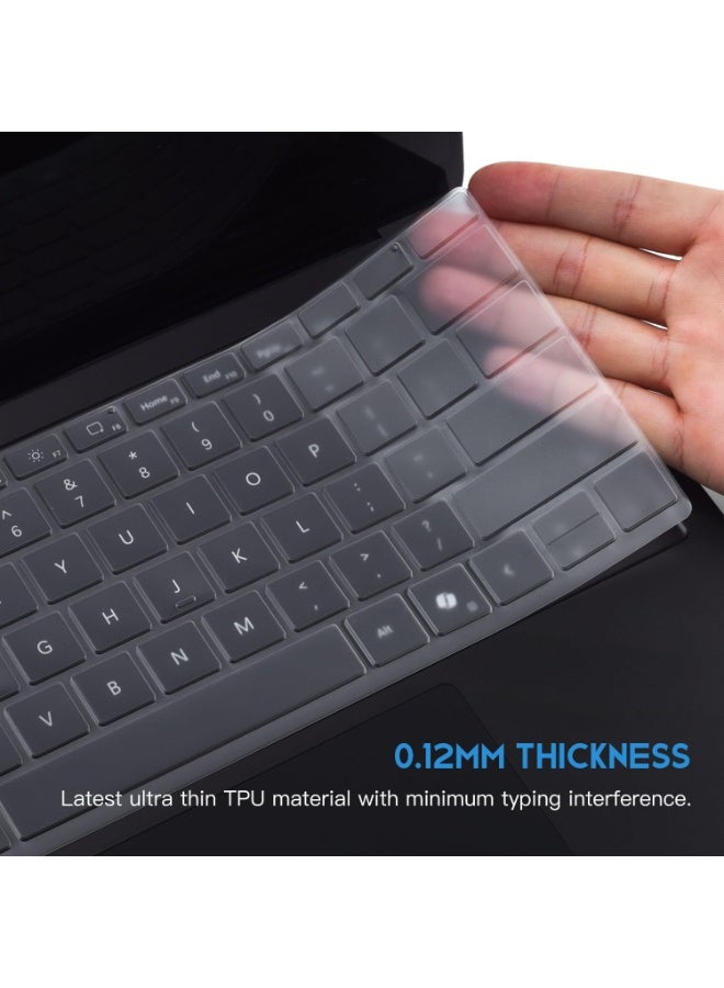 Premium Keyboard Cover for 2024 Microsoft Surface Laptop 7(7th Edition Copilot+ PC) 13.8 & 15 inch, Ultra Thin High Transparency TPU Keyboard Skin, US Layout - Image 2