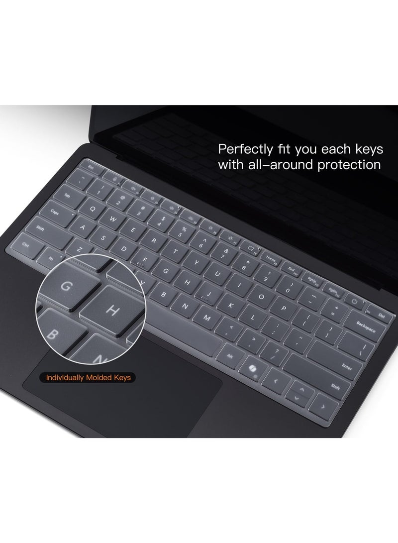 Premium Keyboard Cover for 2024 Microsoft Surface Laptop 7(7th Edition Copilot+ PC) 13.8 & 15 inch, Ultra Thin High Transparency TPU Keyboard Skin, US Layout - Image 3