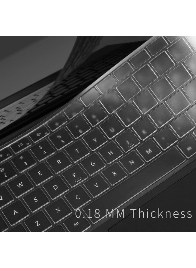 Premium Keyboard Cover for 2024 Microsoft Surface Laptop 7(7th Edition Copilot+ PC) 13.8 & 15 inch, Ultra Thin High Transparency TPU Keyboard Skin, US Layout - Image 4