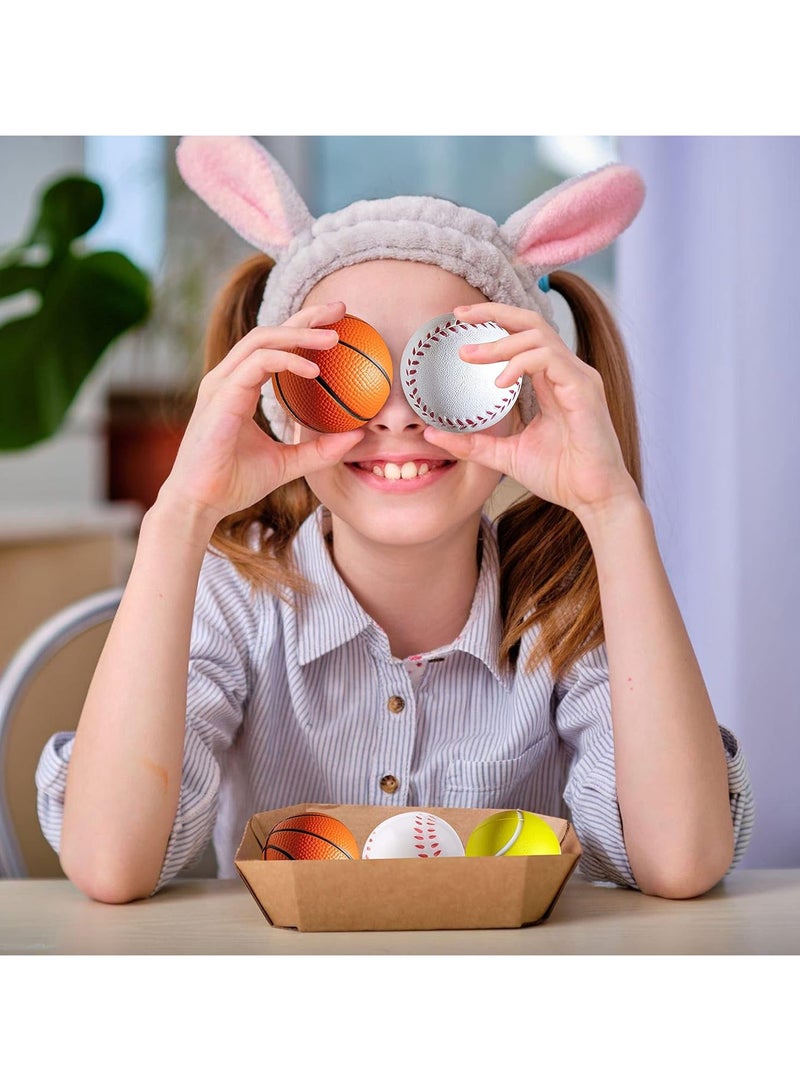 فيتاشيلي كرات قدم للضغط قابلة للضغط بألوان متنوعة - كرات ممتازة مضادة للتوتر لتخفيف التوتر - أدوات للاسترخاء، ألعاب فيدجيت، هدايا الحفلات، جوائز الكرنفال (12 حزمة و4 ألوان) - Image 2