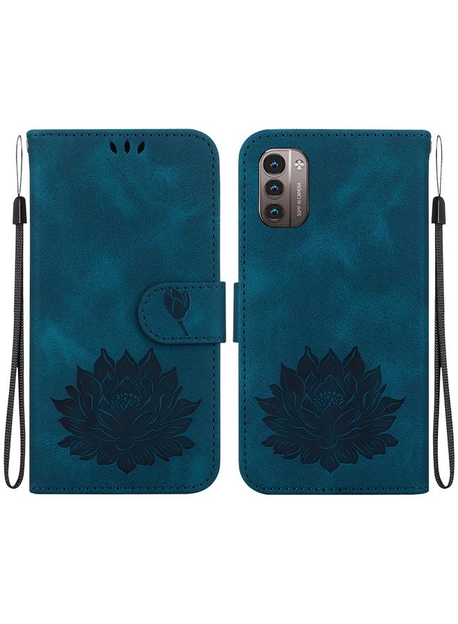 The Bros Case For Nokia G21 / G11 Lotus Embossed Leather Phone Case 