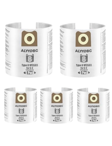 ALYYDBG For Ridgid Shop Vac bags 6-9 Gallon, ALYYDBG 5 Pack Size B VF3503 Sturdy Double Layer Vac Filter Bags - Image 1