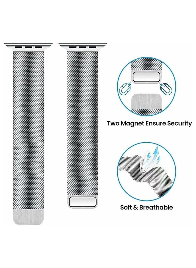 Band for Huawei Watch Fit 3 2024, Magnetic Ring Strap, Stainless Steel Wristband, Classic Business Style, Metal Mesh Band for Huawei Watch Fit 3, Women Men, Rose Gold - Image 2