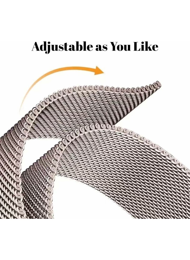 Band for Huawei Watch Fit 3 2024, Magnetic Ring Strap, Stainless Steel Wristband, Classic Business Style, Metal Mesh Band for Huawei Watch Fit 3, Women Men, Rose Gold - Image 3