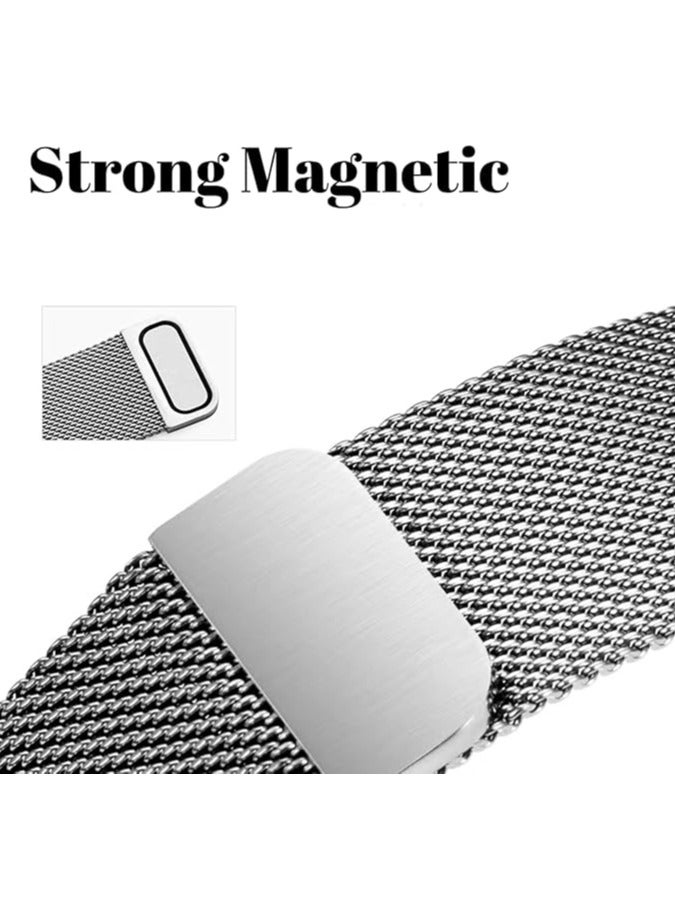 Band for Huawei Watch Fit 3 2024, Magnetic Ring Strap, Stainless Steel Wristband, Classic Business Style, Metal Mesh Band for Huawei Watch Fit 3, Women Men, Rose Gold - Image 4