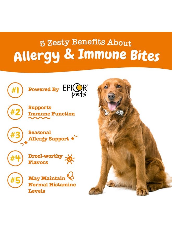 Zesty Paws - Zesty Paws Dog Allergy Relief- Dog Itching Skin Relief- Dog Probiotics for Itchy Skin and Itchy Ears- Dog Allergy Paw Relief- Dog Allergy Chews- Dog Itch Relief - Dog Skin Allergy Relief - PB - 90ct - Image 1