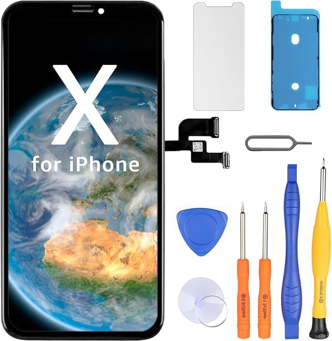 LL TRADER Screen Replacement for iPhone X 5.8‘’ LCD Display Touch Screen Digitiser with Repair Tool Kits Black Framework 2025new for USA - Image 1