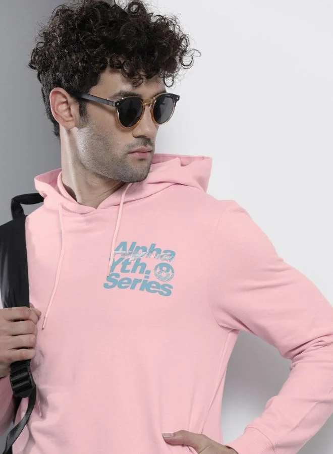 The Indian Garage Co Men Regular Fit Typographic Round Neck Full Sleeves Sweatshirt