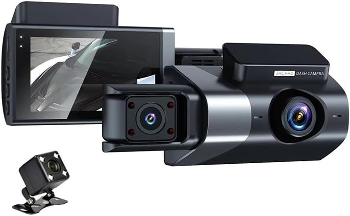 diyeeni Diyeeni 3 Channel Dash Cam Front And Rear Inside 1080p Hd Dash Camera For Cars Triple Ca 3 inch ZD48E42248E093FCB7A78Z