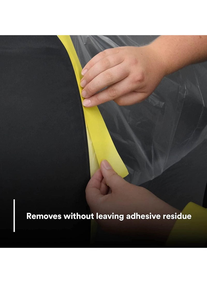 DATO 25mm x 50m Yellow Automotive Masking Tape for Painting, Auto Body Masking Tape for Car Detailing, Pack of 9pcs - Image 5