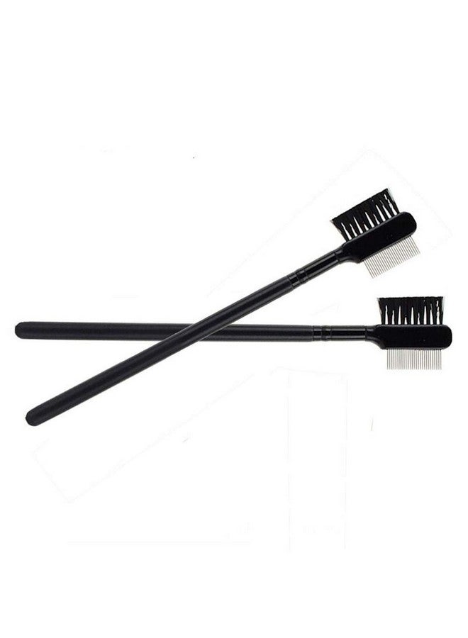 Luzen 2Pcs Eyebrow Brush With Metal Teeth Eyelash Comb Separator Brow & Lash Shaper Makeup Grooming Tool For Eyelashes Extension And Eyebrow Shaper Supplies - Image 3