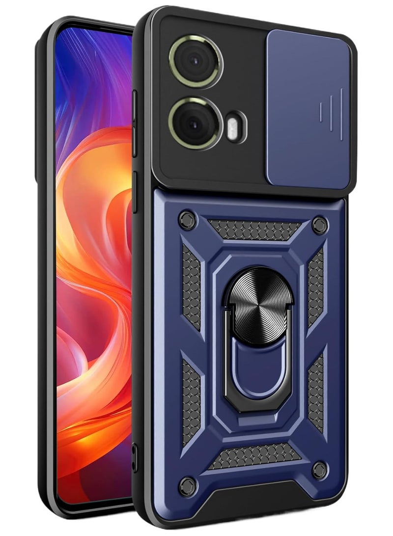 جراب moto edge 50 fusion كام شيلد مقاوم للصدمات والخدوش حماية كاملة بتصميم جذاب مع غطاء للكاميرا وحلقة معدنية متعددة الوظائف لهاتف موتورولا ايدج 50 فيوجن (motorola edge 50 fusion cover)