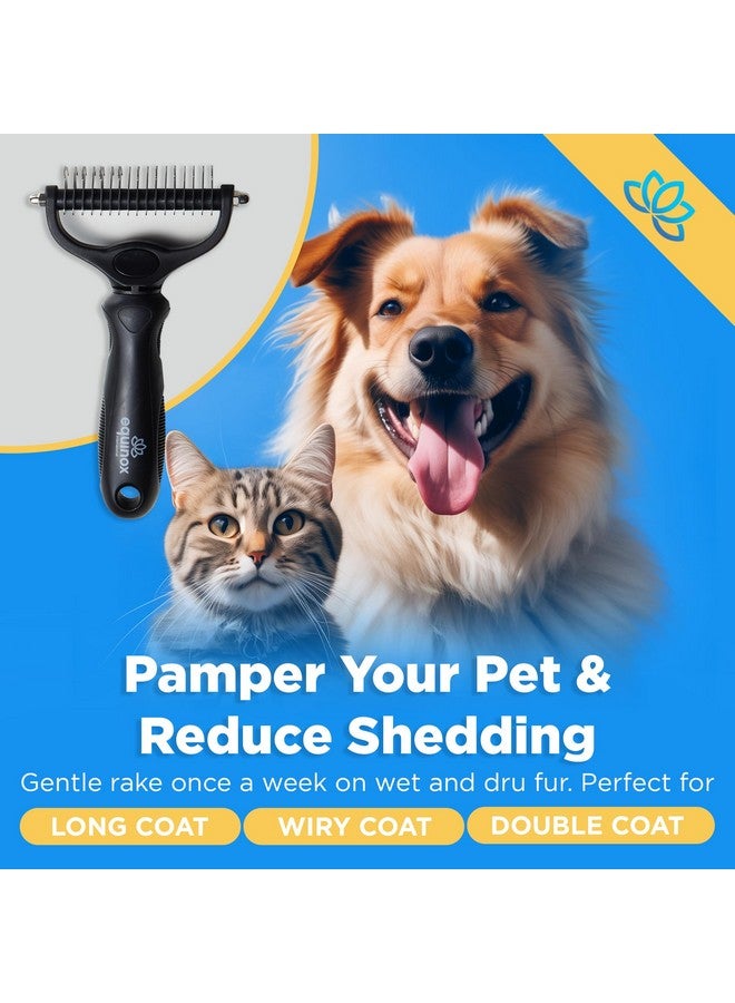 Equinox International Equinox Dog Grooming Scissors & Deshedder - 7 in 1 Pet Grooming Scissors Set with undercoat brush - Curved Dog Scissors with safety tips - Includes Thinning & Rounded Shears - For dogs & cats - Image 5